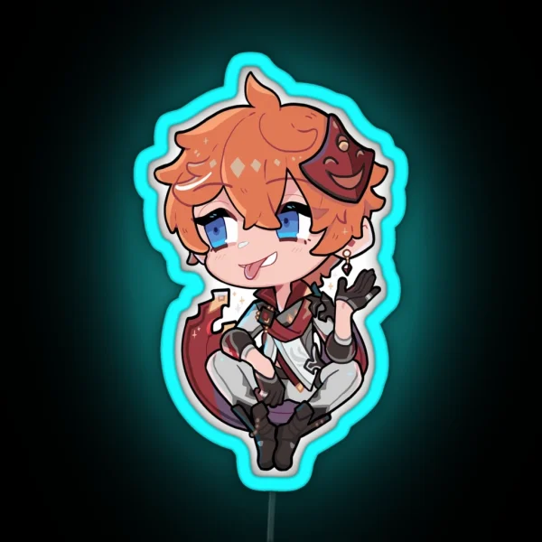 Chibi CHILDE RGB Neon Sign