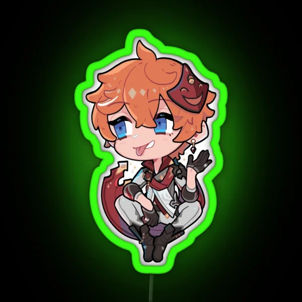Chibi CHILDE RGB Neon Sign