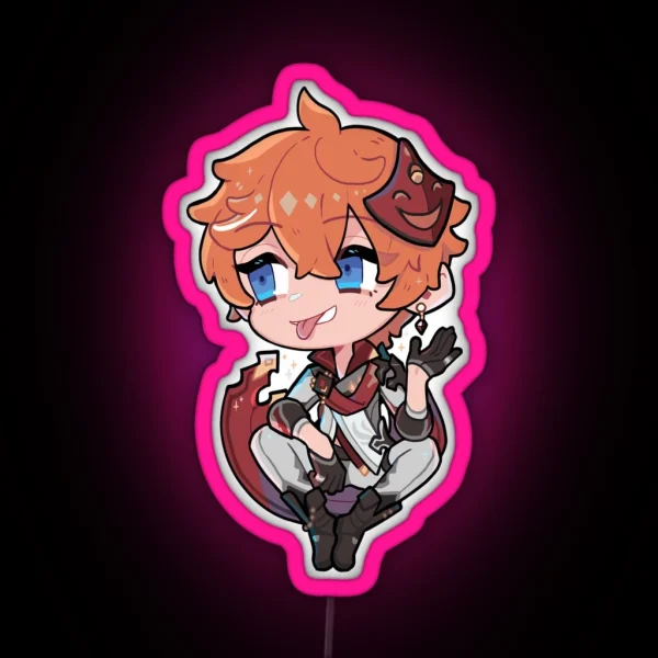 Chibi CHILDE RGB Neon Sign