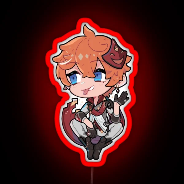 Chibi CHILDE RGB Neon Sign