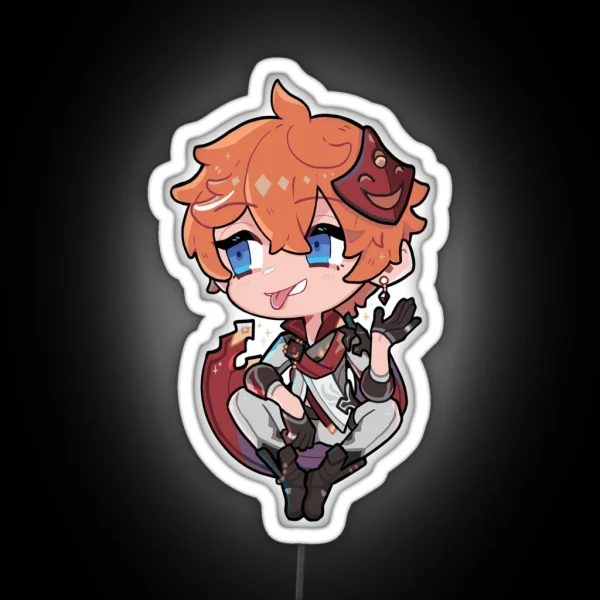 Chibi CHILDE RGB Neon Sign