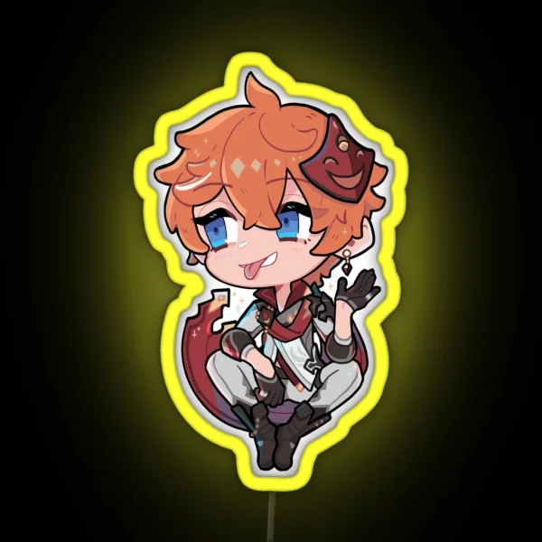 Chibi CHILDE RGB Neon Sign