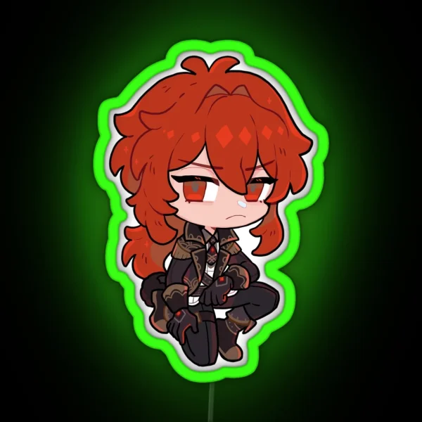 Chibi DILUC RGB Neon Sign
