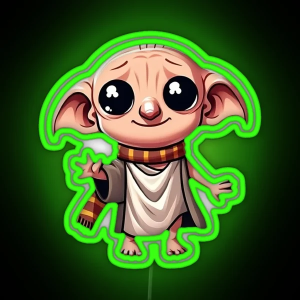 Chibi Dobby RGB Neon Sign