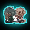 Vibrant Chibi HaiKaveh Neon Sign with Colorful RGB Lighting Accent