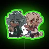 Vibrant Chibi Inspired Haikavah Neon Sign with Colorful RGB Lighting Effects