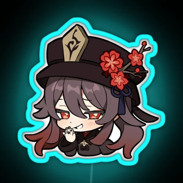 Chibi Hu Tao Genshin Impact RGB Neon Sign
