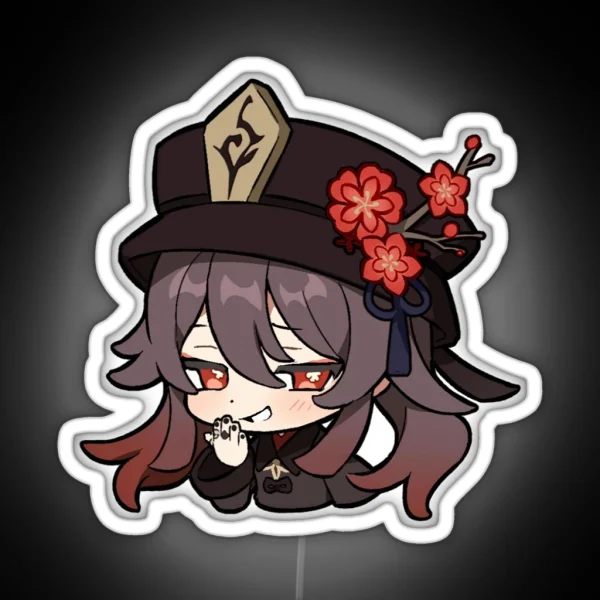 Chibi Hu Tao Genshin Impact RGB Neon Sign