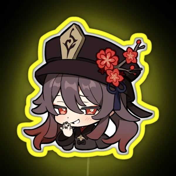 Chibi Hu Tao Genshin Impact RGB Neon Sign
