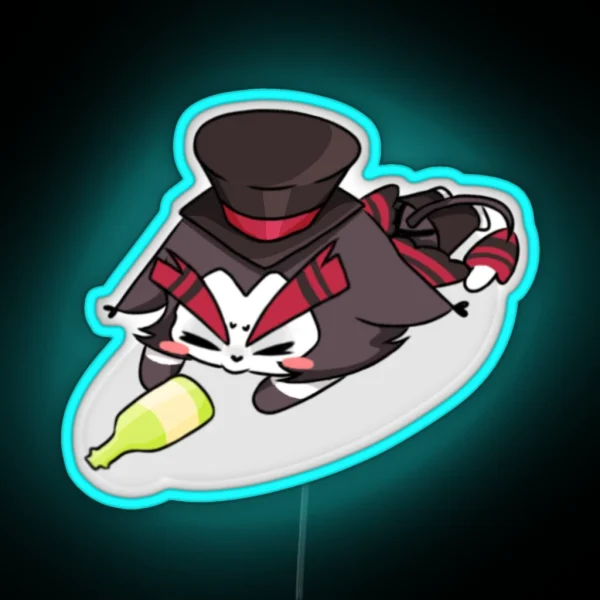 Chibi Husk Flop RGB Neon Sign