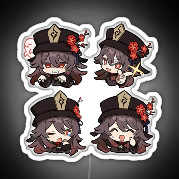 Chibi Hutao 2 Genshin Impact RGB Neon Sign