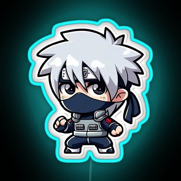 Chibi Kakashi RGB Neon Sign