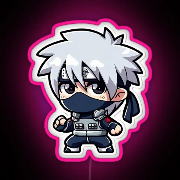 Chibi Kakashi RGB Neon Sign