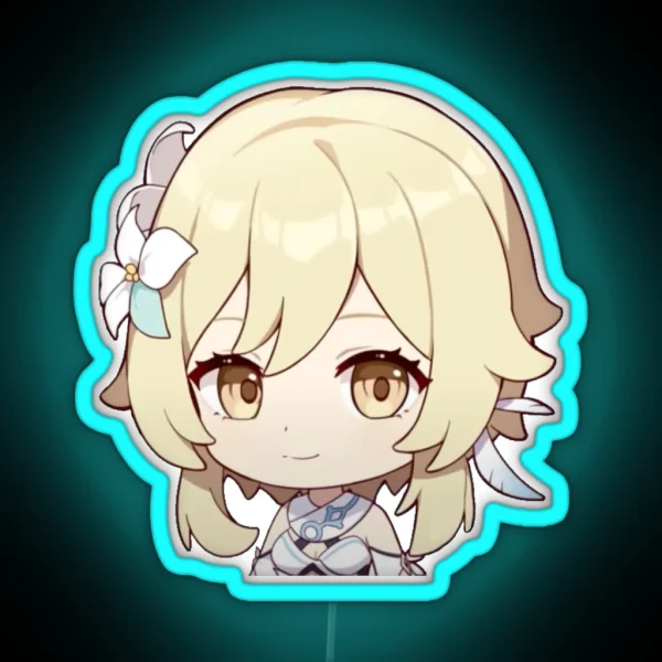 Chibi Lumine Genshin Impact RGB Neon Sign