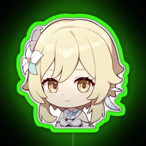 Chibi Lumine Genshin Impact RGB Neon Sign