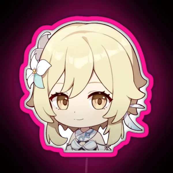 Chibi Lumine Genshin Impact RGB Neon Sign