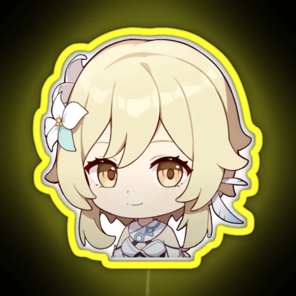 Chibi Lumine Genshin Impact RGB Neon Sign