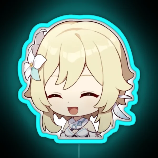 Chibi Lumine Genshin Impact RGB Neon Sign