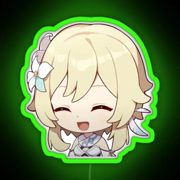 Chibi Lumine Genshin Impact RGB Neon Sign