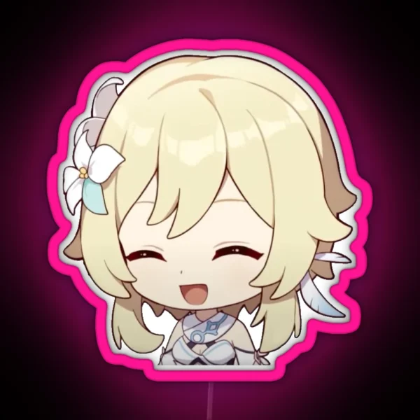 Chibi Lumine Genshin Impact RGB Neon Sign