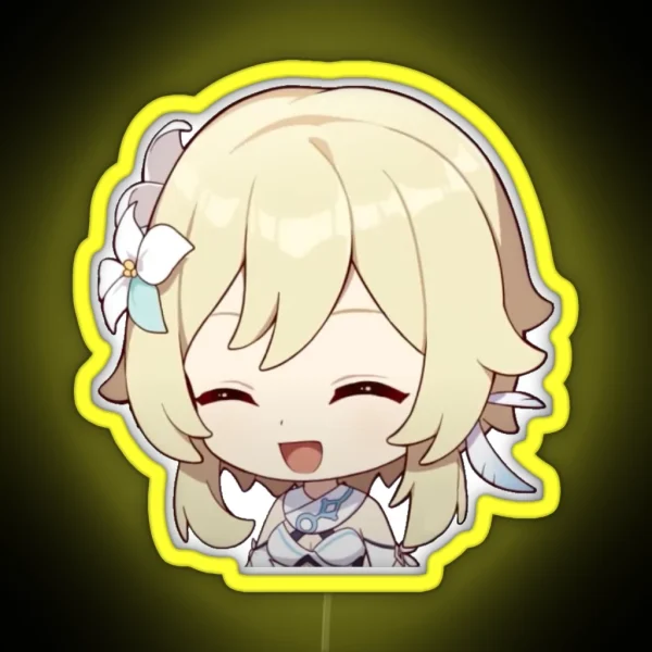 Chibi Lumine Genshin Impact RGB Neon Sign
