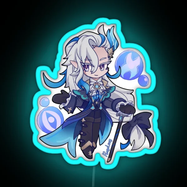 Chibi Neuvillette RGB Neon Sign