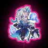 Colorful Chibi Neuvillette inspired RGB neon LED artwork display kit.
