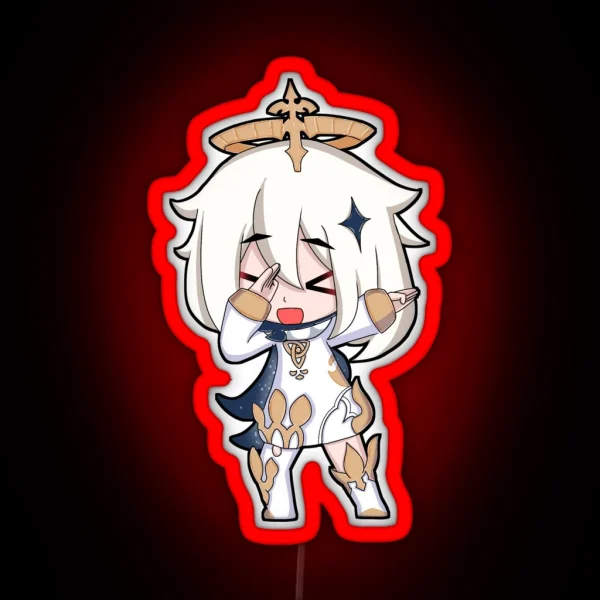 Chibi Paimon Dab RGB Neon Sign