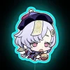 Vibrant Chibi Qiqi Genshin Impact character neons for gamers' living spaces.