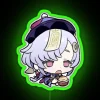 Vibrant Chibi Qiqi Genshin Impact Neon Sign for Gaming Room Decor