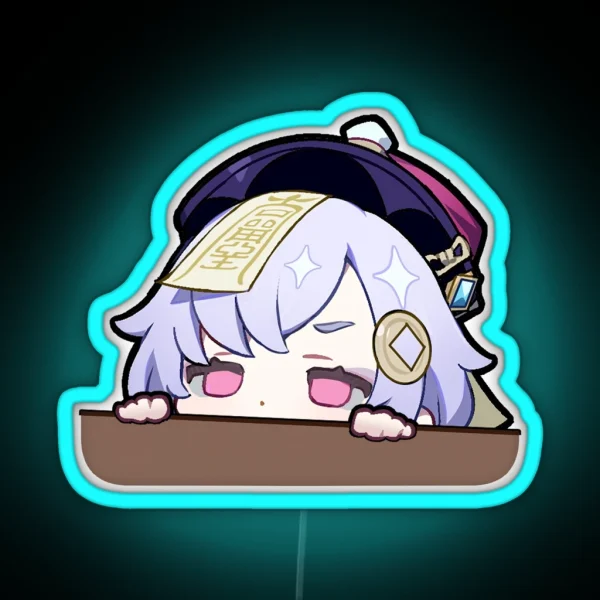 Chibi Qiqi Genshin Impact RGB Neon Sign