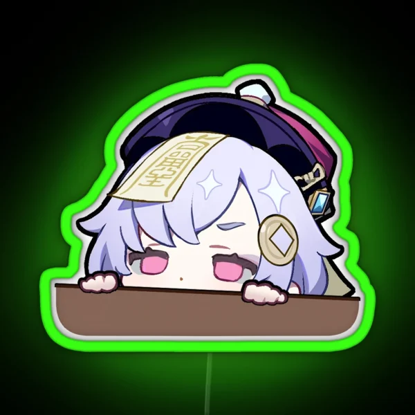 Chibi Qiqi Genshin Impact RGB Neon Sign