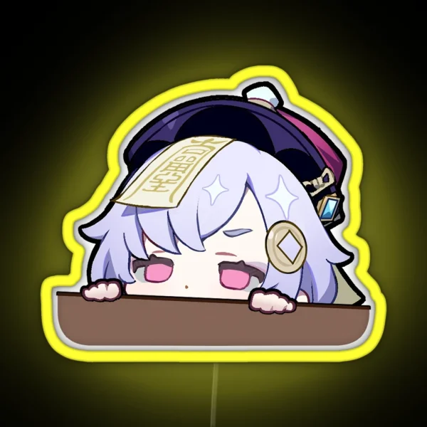 Chibi Qiqi Genshin Impact RGB Neon Sign