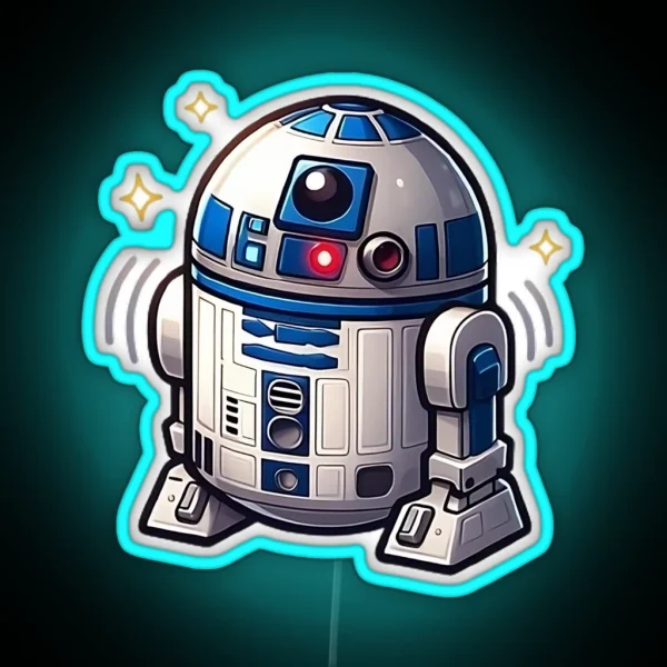 Chibi R2D2 RGB Neon Sign