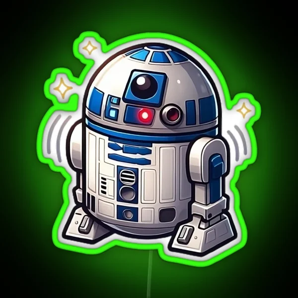 Chibi R2D2 RGB Neon Sign