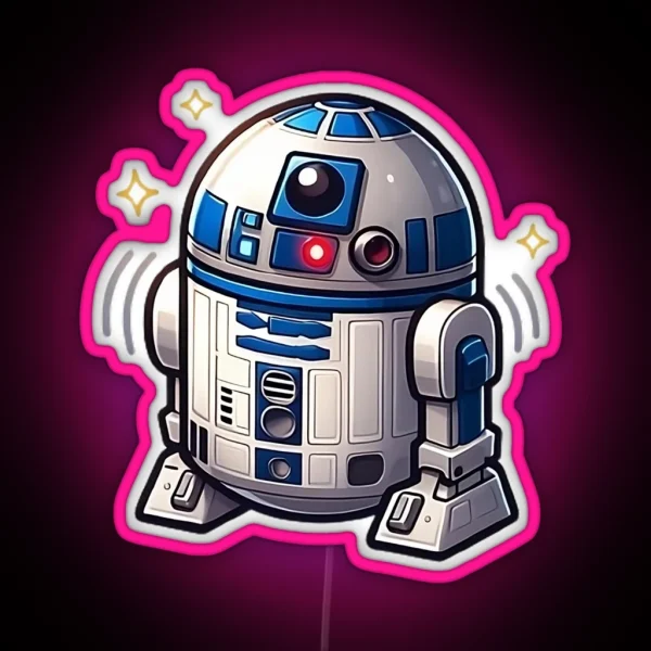 Chibi R2D2 RGB Neon Sign