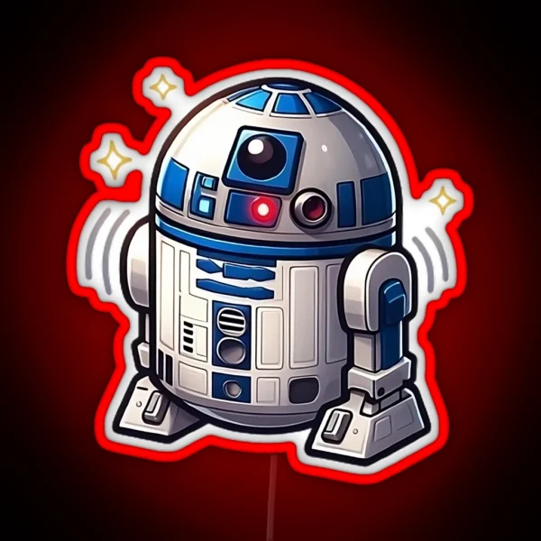 Chibi R2D2 RGB Neon Sign