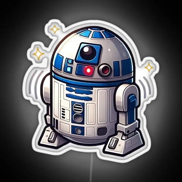 Chibi R2D2 RGB Neon Sign
