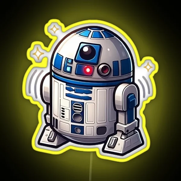 Chibi R2D2 RGB Neon Sign