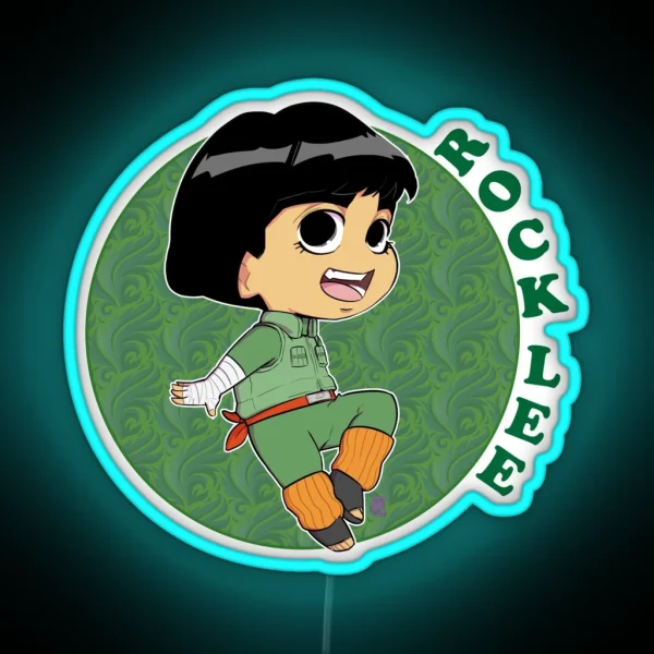 Chibi Rock Lee Naruto RGB Neon Sign