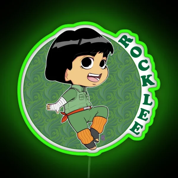 Chibi Rock Lee Naruto RGB Neon Sign