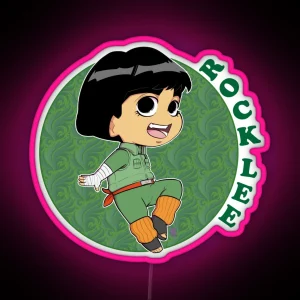 Chibi Rock Lee Naruto RGB Neon Sign