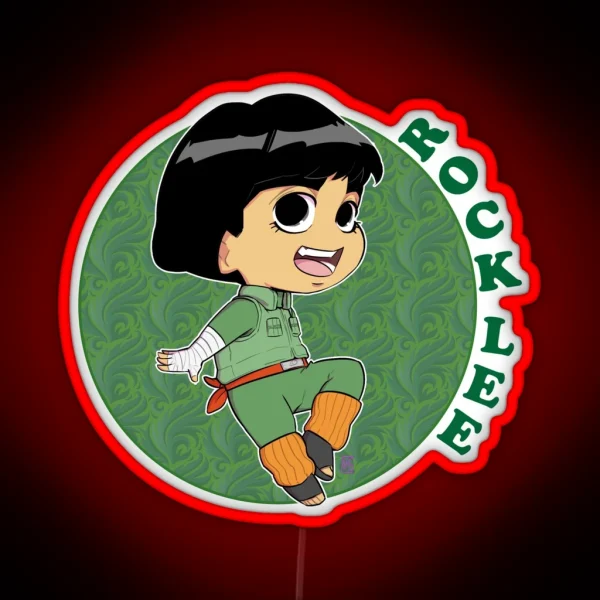 Chibi Rock Lee Naruto RGB Neon Sign