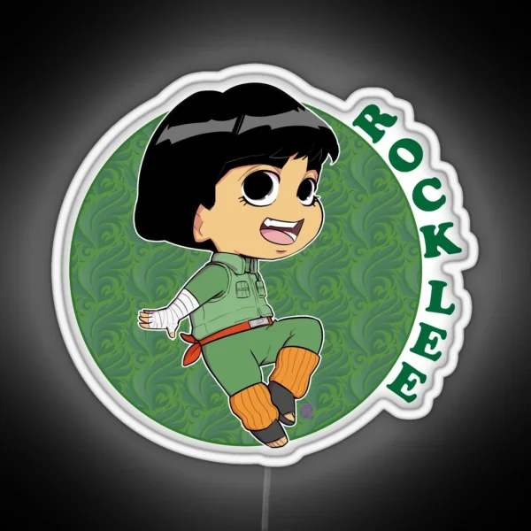 Chibi Rock Lee Naruto RGB Neon Sign