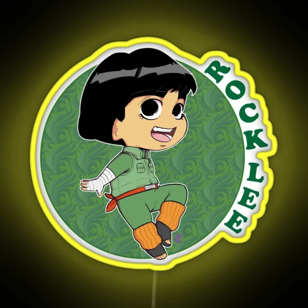 Chibi Rock Lee Naruto RGB Neon Sign