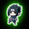 Naruto Inspired Neon Sign Chibi Sasuke Uchiha Character Bedroom Decor
