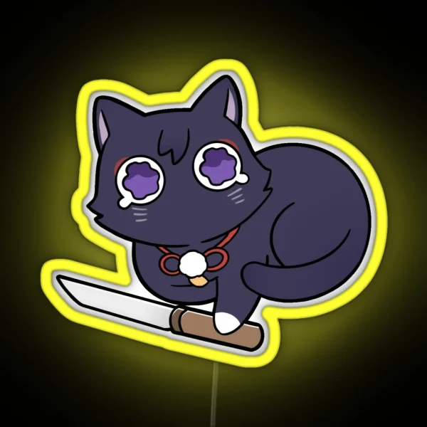 Chibi Scarameow RGB Neon Sign