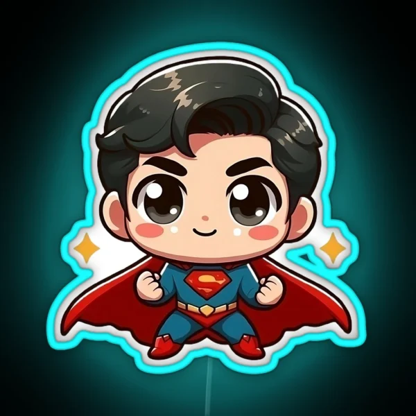 Chibi Superman RGB Neon Sign