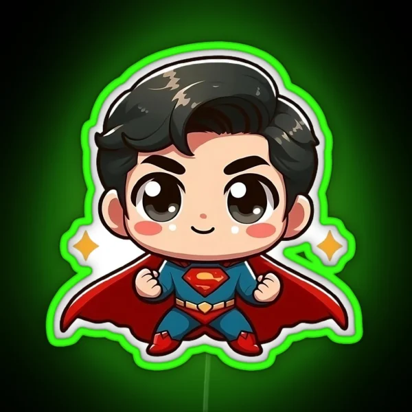 Chibi Superman RGB Neon Sign