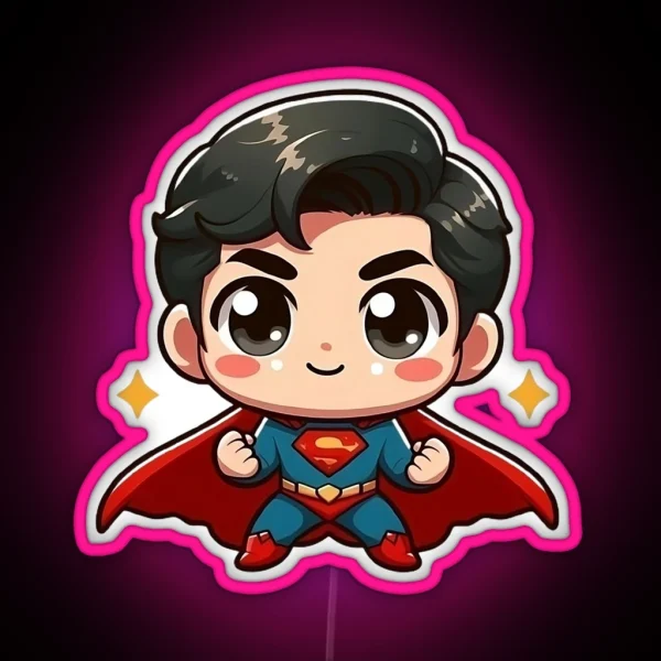Chibi Superman RGB Neon Sign